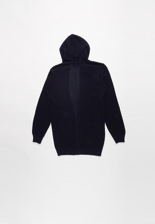 Rebel Republic - Teens Hooded Cardigan - navy