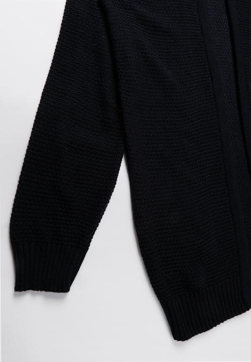 Rebel Republic - Teens Hooded Cardigan - navy
