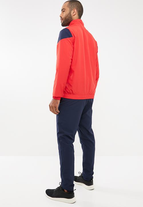 PUMA - Clean woven tracksuit set - red & navy
