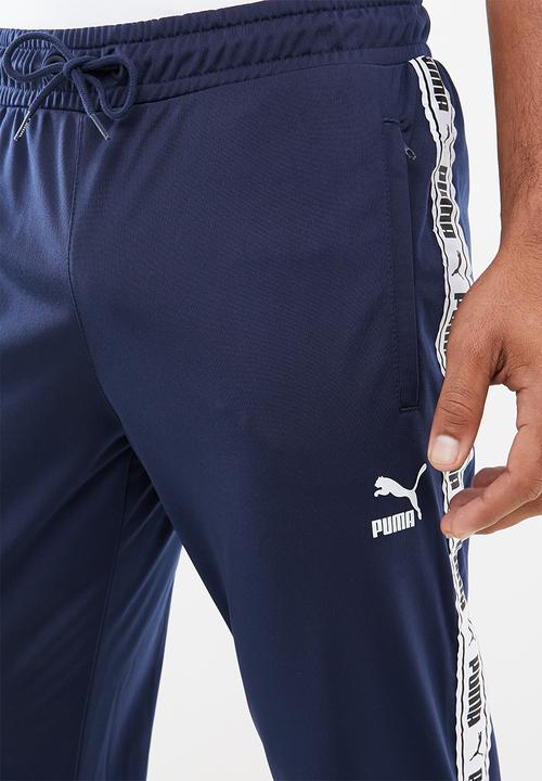 PUMA - Mens tape track pants - navy & white