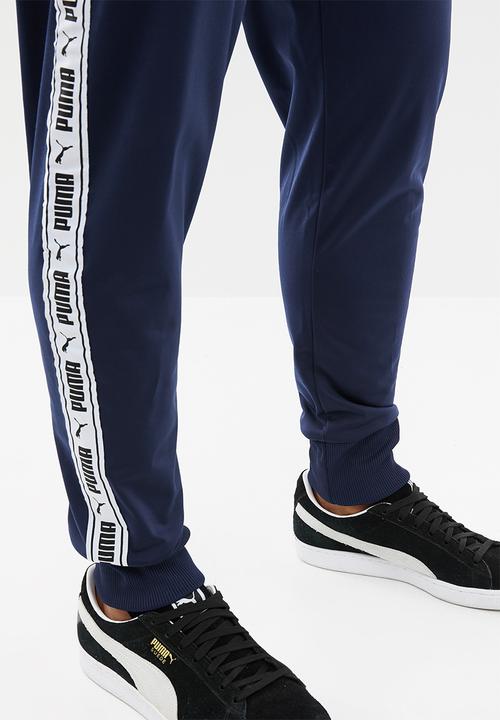 PUMA - Mens tape track pants - navy & white