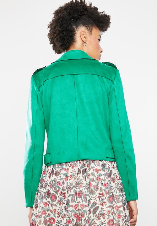 ONLY - Sherry bonded biker jacket - green