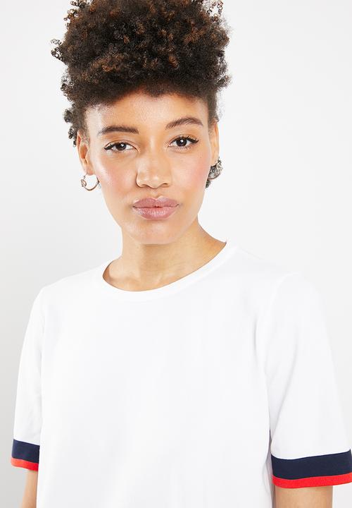 ONLY - Nola short sleeve knitted top - multi