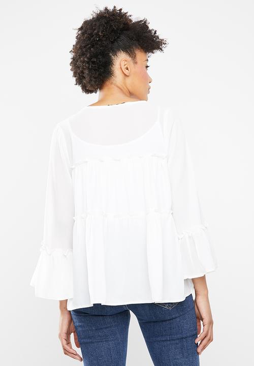 STYLE REPUBLIC - Romantic volume blouse - cream
