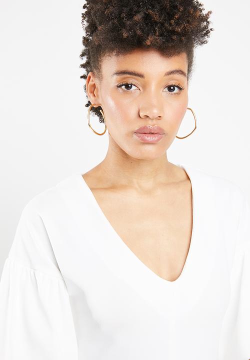 STYLE REPUBLIC - Volume sleeve dress - white