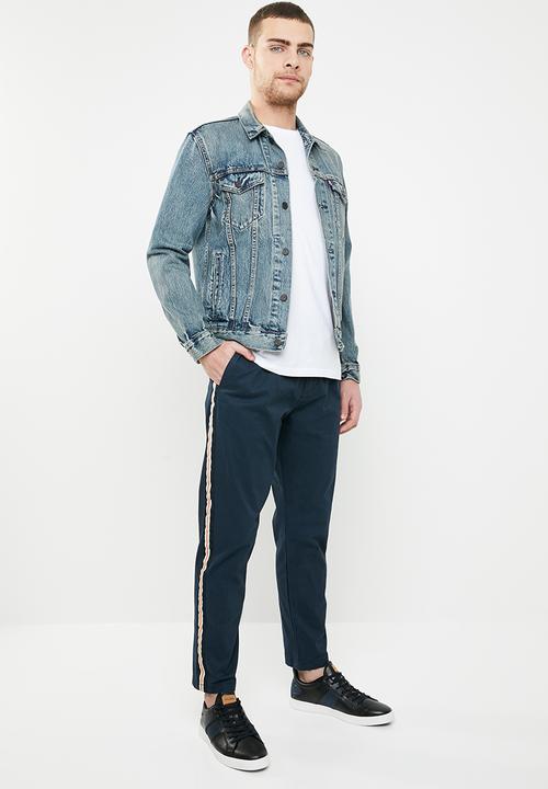 Jack & Jones - Ace arrow tape pants - navy