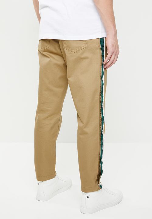 Jack & Jones - Ace regular fit side stripe pants - beige