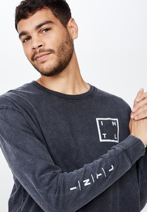 Cotton On - Tbar long sleeve tee - charcoal 