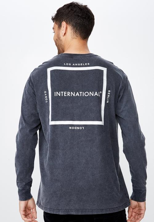 Cotton On - Tbar long sleeve tee - charcoal 