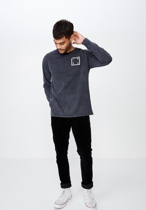 Cotton On - Tbar long sleeve tee - charcoal 