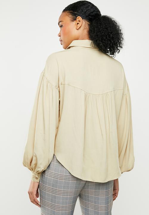 Superbalist - Blouson sleeve utility shirt - neutral
