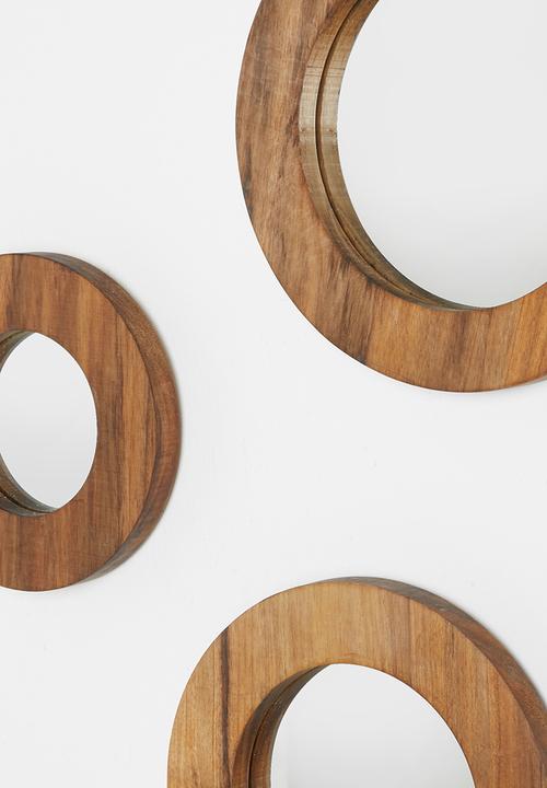 Native Decor - Mini round mirrors set of 3