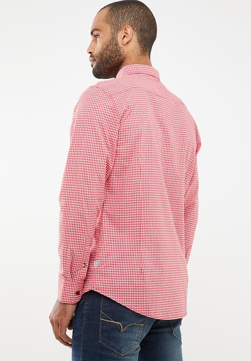 GUESS - Guess chambray woven shirt - red & white 
