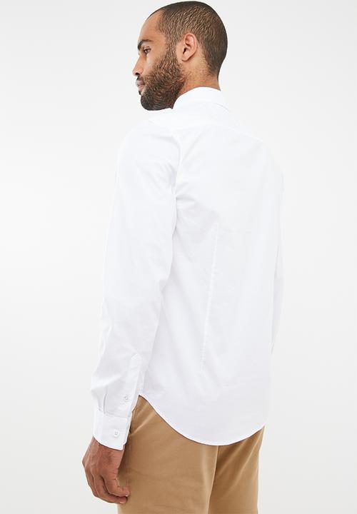 GUESS - Core woven long sleeve shirt - white