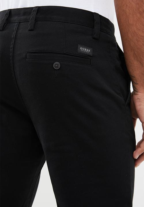 GUESS - Carter twill chino pant - black