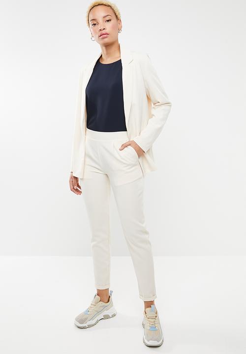 c(inch) - Open back blouse - navy