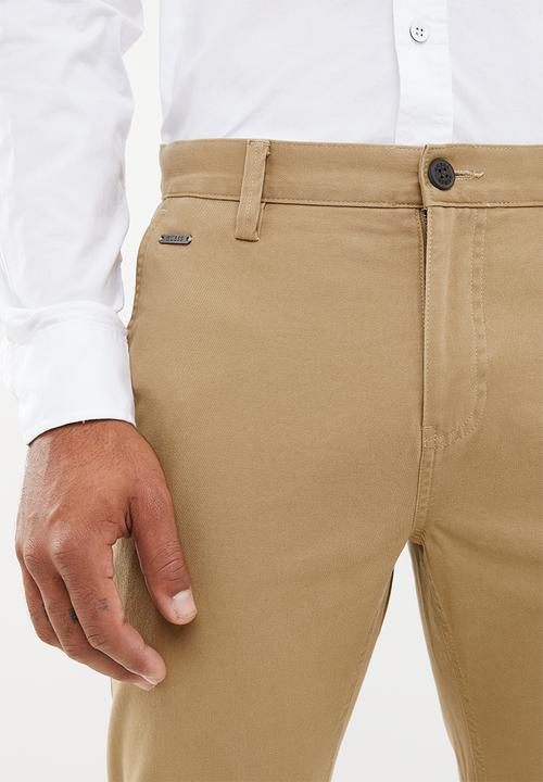 GUESS - Carter twill chino pant-bom - brown