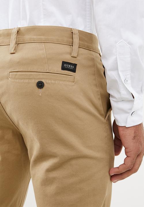 GUESS - Carter twill chino pant-bom - brown