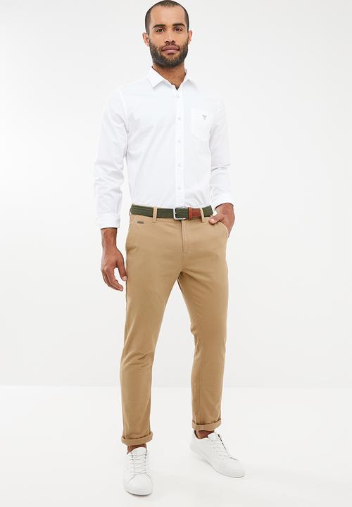 GUESS - Carter twill chino pant-bom - brown