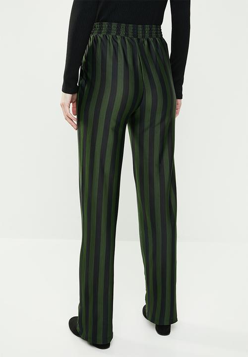 Jacqueline de Yong - Minna pants - black & green 