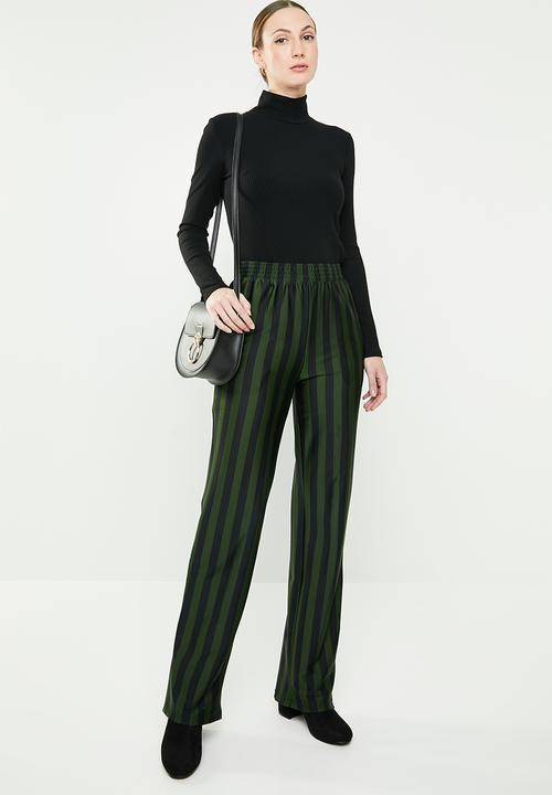 Jacqueline de Yong - Minna pants - black & green 