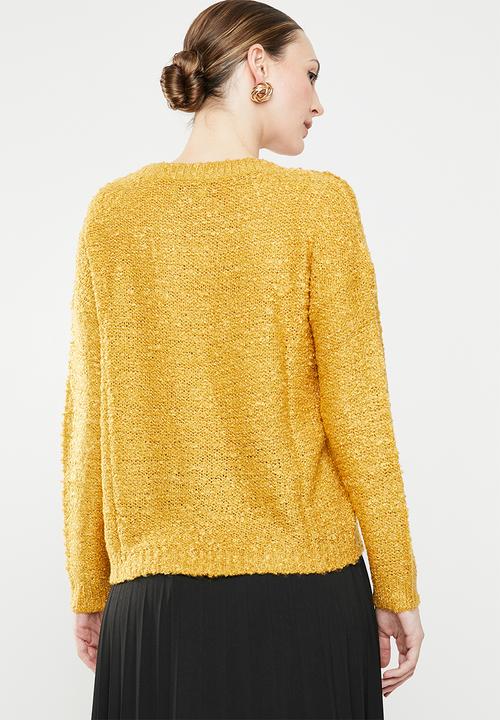 Jacqueline de Yong - Bucca pullover knit - yellow 