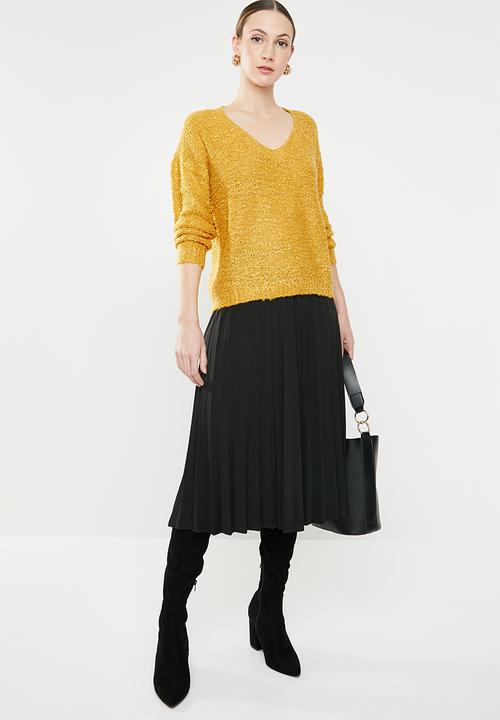 Jacqueline de Yong - Bucca pullover knit - yellow 