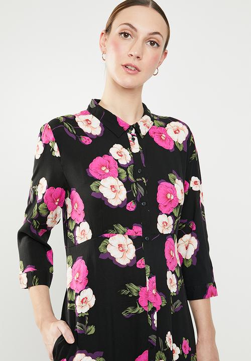 Jacqueline de Yong - Gitte 3/4 maxi shirt dress - multi 