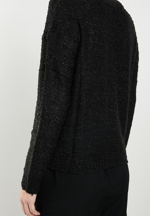 Jacqueline de Yong - Bucca longsleeve pullover knit - black
