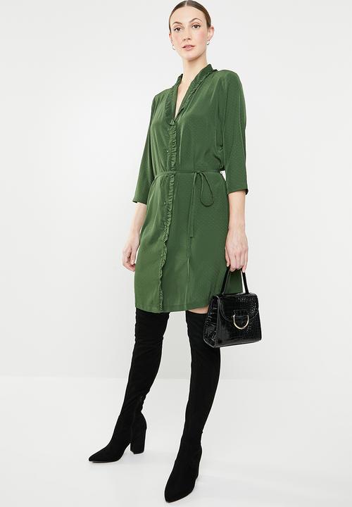 Jacqueline de Yong - Gilbert 3/4 dress - green 