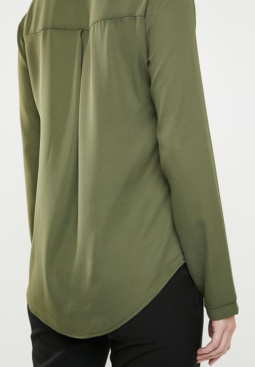 edit - Kitty bow blouse - green