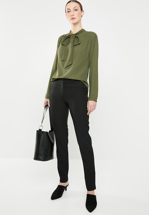 edit - Kitty bow blouse - green