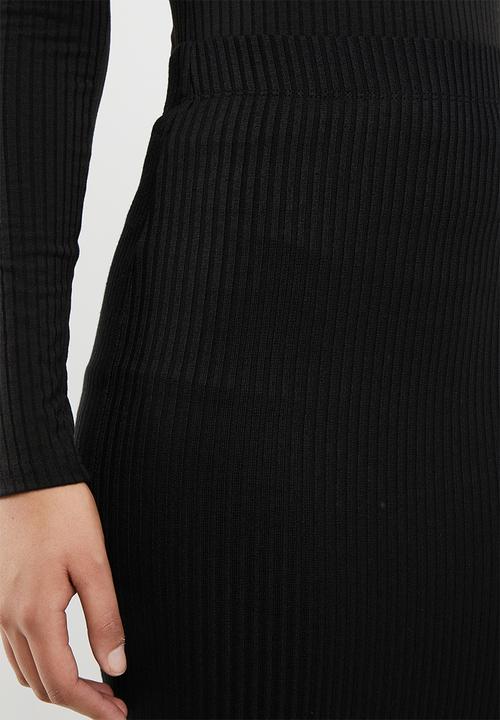 STYLE REPUBLIC - Ripped pencil skirt - black