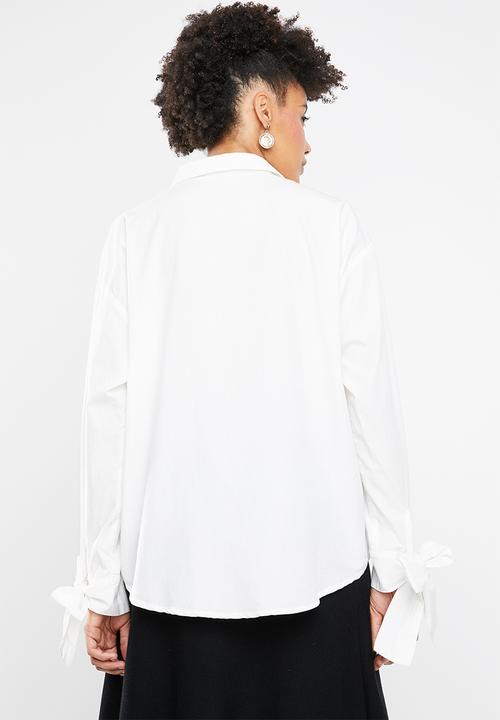 Vero Moda - Flow long sleeve midi shirt - white