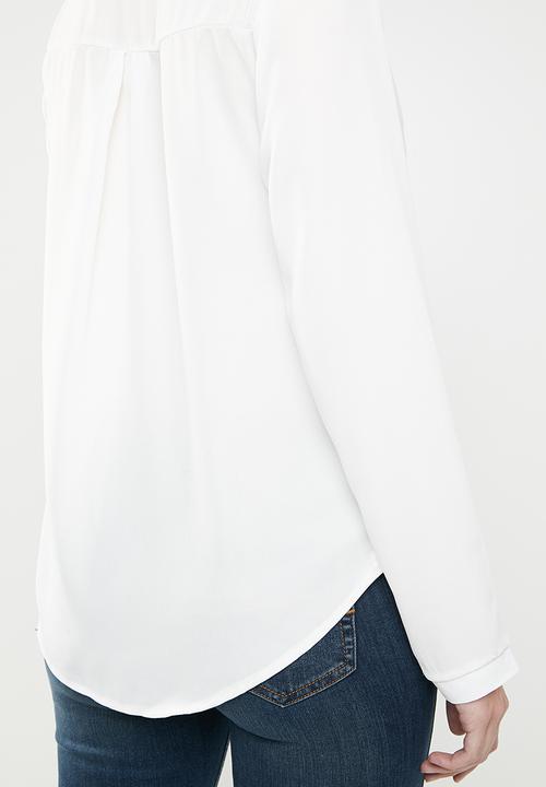 edit - Kitty bow blouse - white
