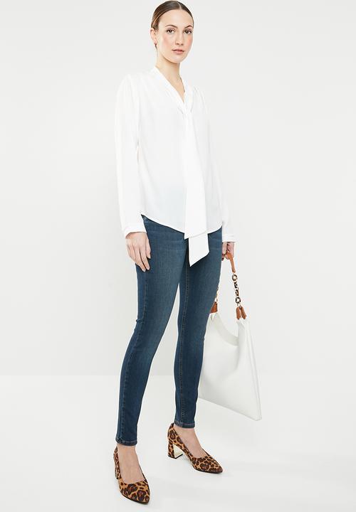 edit - Kitty bow blouse - white