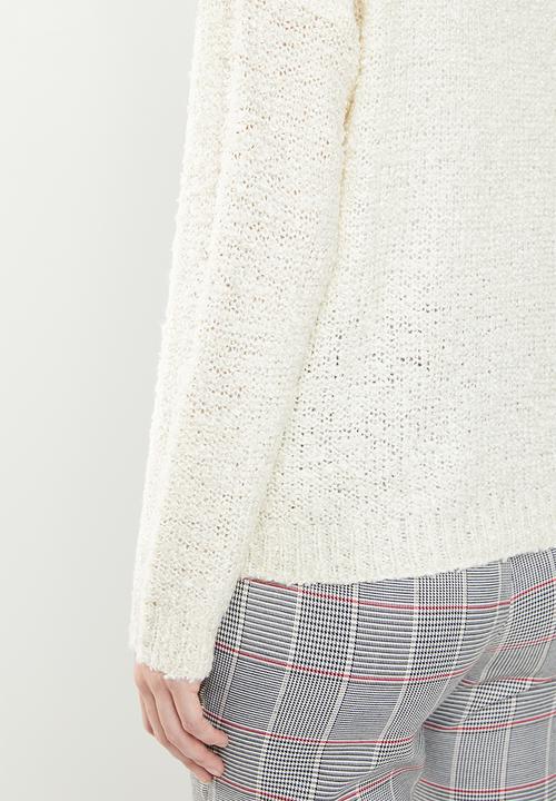 Jacqueline de Yong - Bucca longsleeve pullover knit - cream 