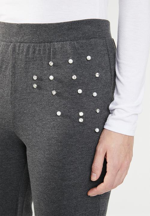 Jacqueline de Yong - Terra ankle sweat pant - grey