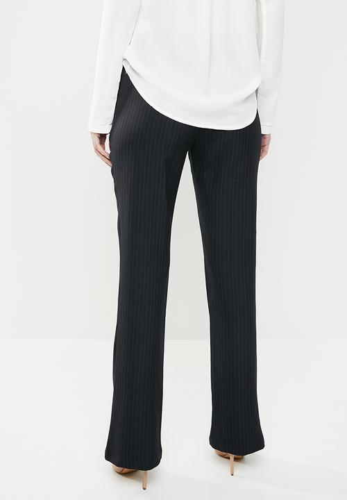edit - Classic bootleg pants - black & tan