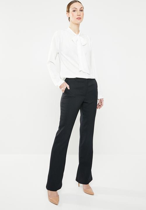 edit - Classic bootleg pants - black & tan