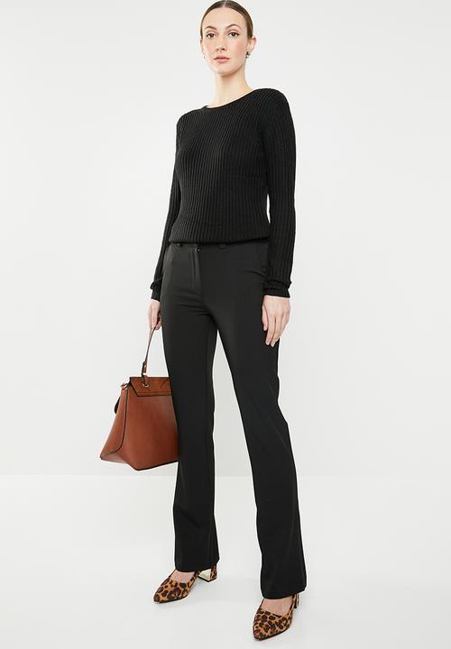 edit - Classic bootleg pants - black