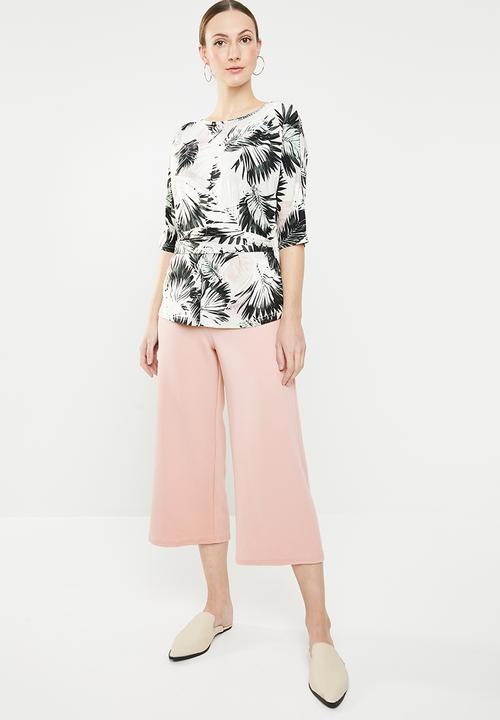 edit - Textured culotte - pink