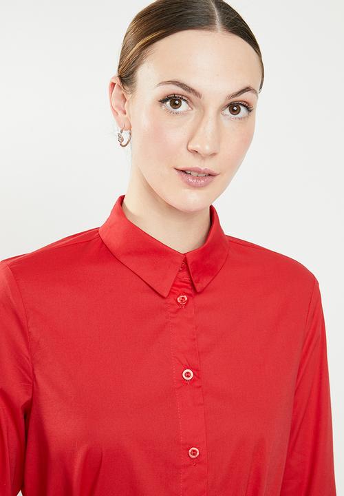 STYLE REPUBLIC - Self-tie shirt - red