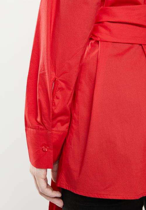 STYLE REPUBLIC - Self-tie shirt - red