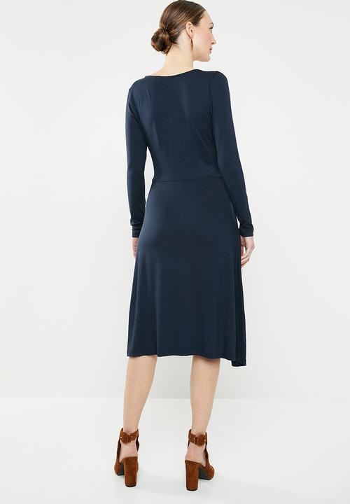 edit - Twist front dress - navy