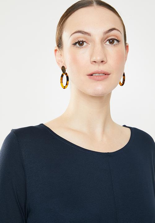 edit - Twist front dress - navy