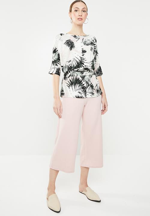 edit - Twist front top - black & white