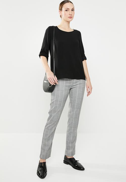 ONLY - Nine 3/4 sleeve top - black