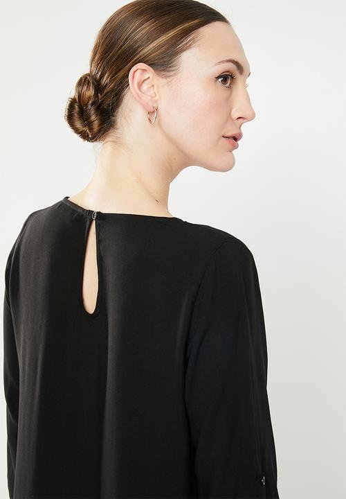 ONLY - Nine 3/4 sleeve top - black