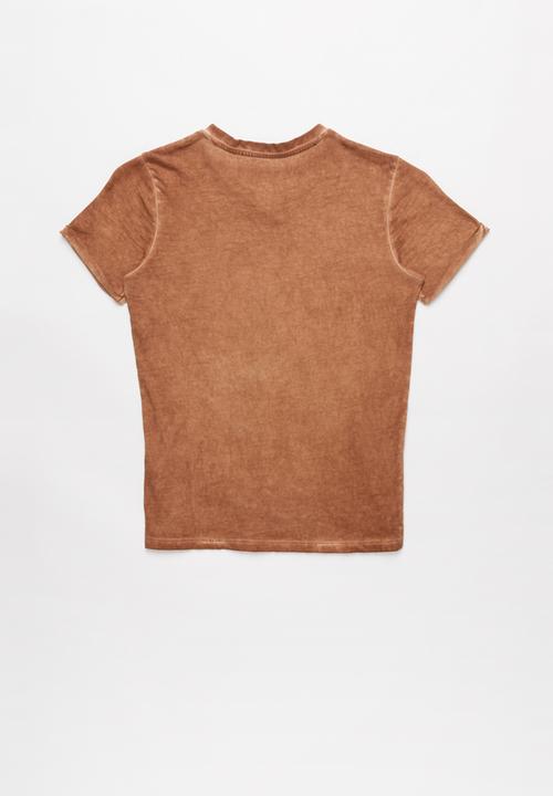 POLO - Bryce printed tee - rust